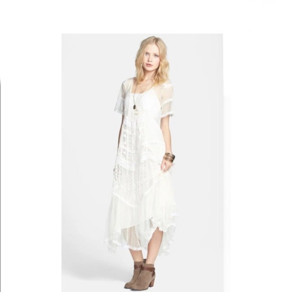 Free People Ivory “Elson” Lace Festival Maxi Dress